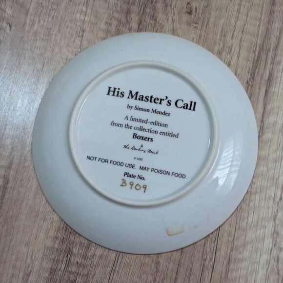 Danbury Mint plate boxers collection By Simon Mendez "His Masters Call" - Picture 2 of 6